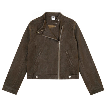 Women's cropped moto jacket - view 3