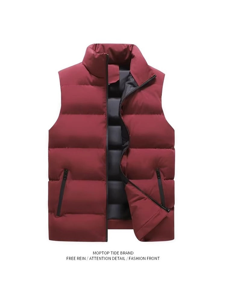 Casual Loose Warm Men's Vest with Fleece Lining