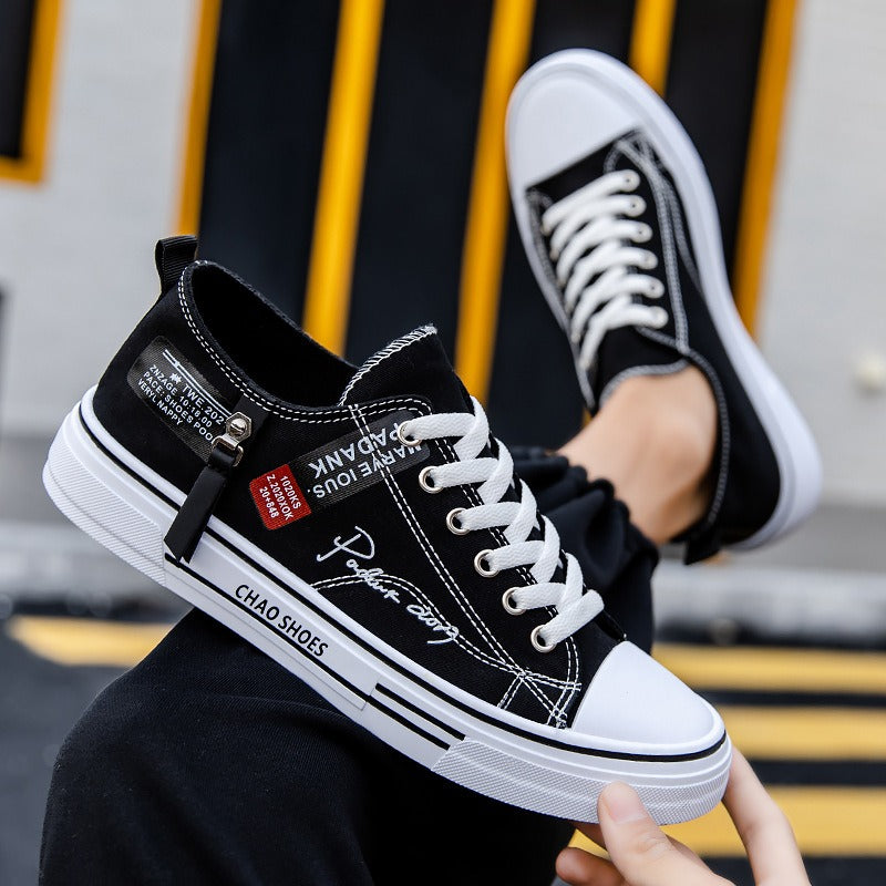 Breathable men's canvas shoes