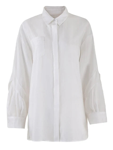 Women's Solid Casual Shirt - Long Sleeve