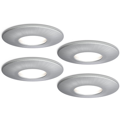 4lite IP65 GU10 Fire-Rated Downlight - Satin Chrome