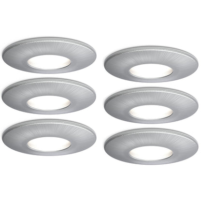 4lite IP65 GU10 Fire-Rated Downlight - Satin Chrome