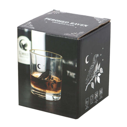 Verre à Corbeau Perché Cadeaux Gothiques