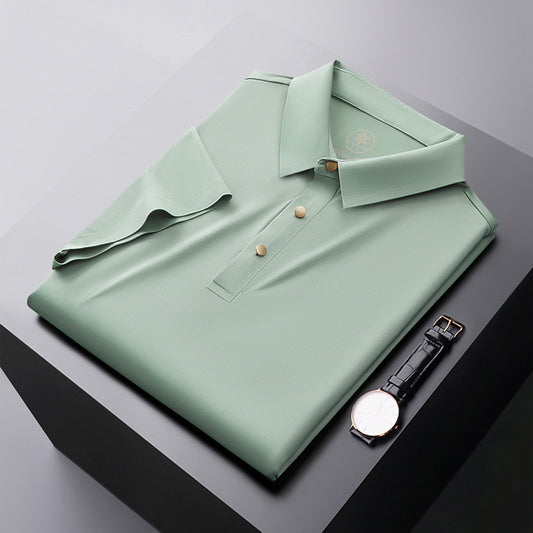 Seamless Adhesive Non-ironing Short-sleeved Polo Shirt
