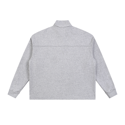 Half-Zip Rolled Edge Fleece Sweatshirt 450GSM