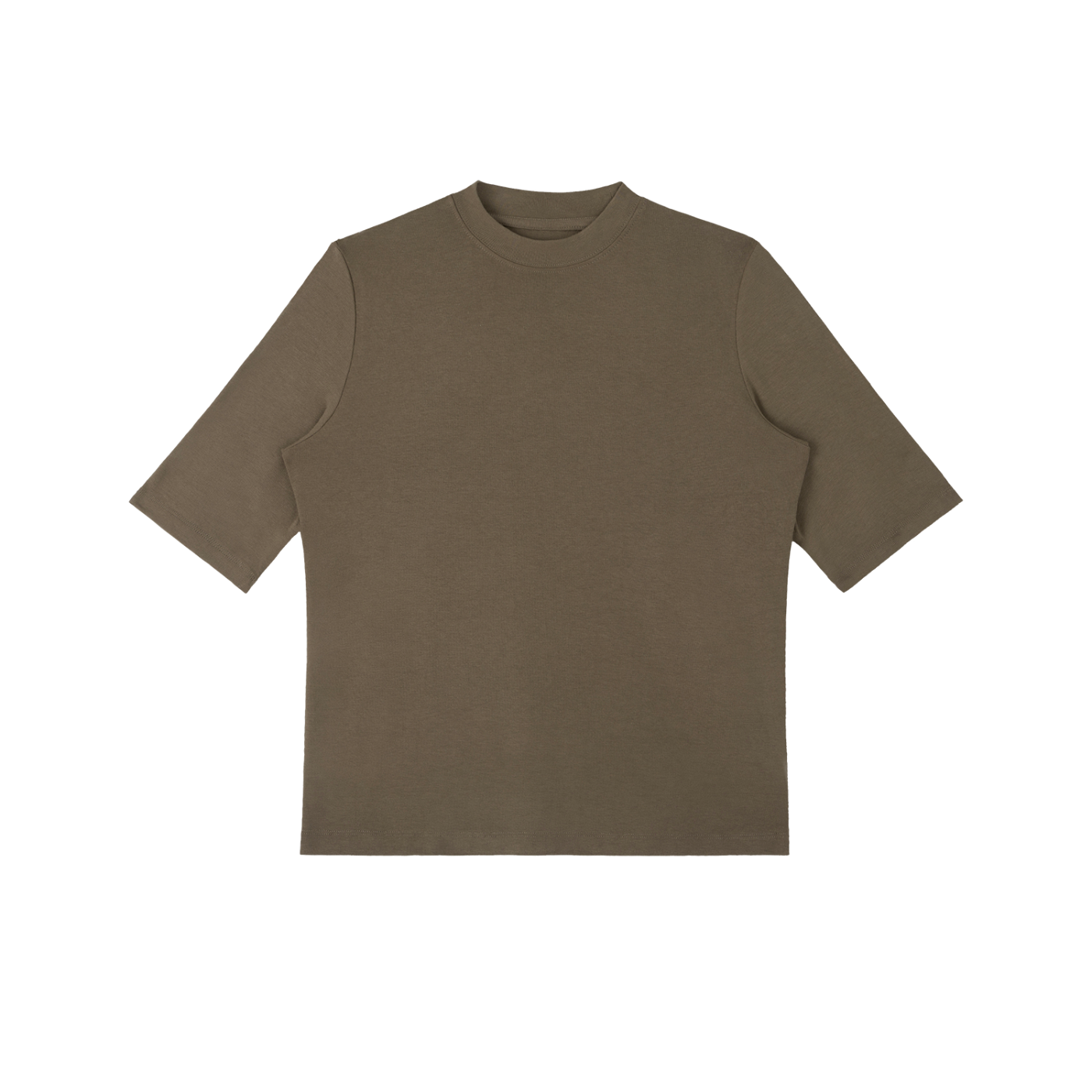 Womens Mock Neck Short Sleeve T-Shirt
