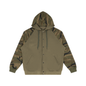 Unisex Camo-Splice Raglan Zip Hoodie