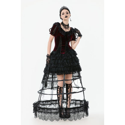 Jupe cerceau gothique Dark in Love avec dentelle noire