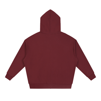 Waran Unisex Loose Solid Full Zip Hoodie