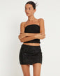 Irregular Size Sequin Fashion Miniskirt