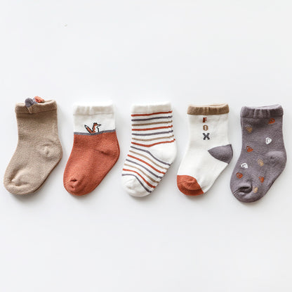 Cartoon Mid-calf Children's Socks Combed Cotton