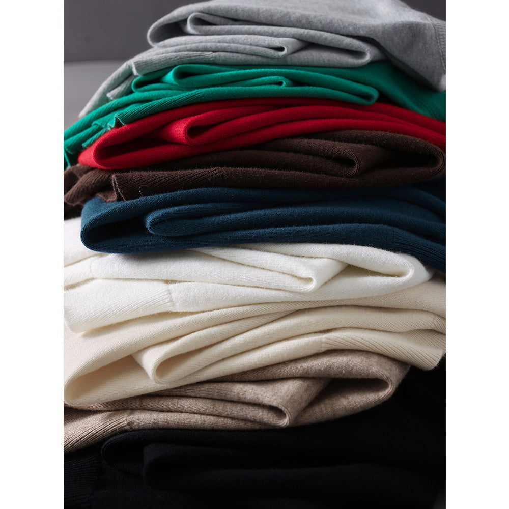 Womens Half High Collar Knitted Bottoming Shirt Sweater - Stuffs & Savers