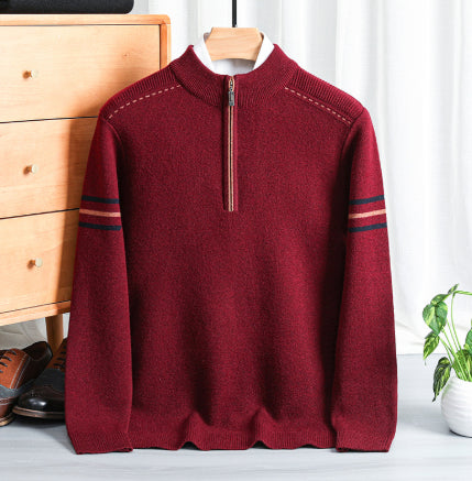 Half-Turtleneck Wool Sweater
