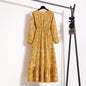 Womens Long-Sleeve Crew-Neck Base-Layer Waist-Cinching Slimming Dress