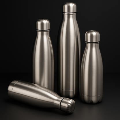 Stainless Steel Water Bottle 500ml/750ml/1000ml – Leakproof Sports Travel Drink Bottle for Gym, Hiking, Cycling & Outdoor
