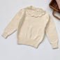 Kids Knitted Pullover Long Sleeve Lace Sweater
