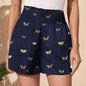 Womens Butterfly Print Casual Shorts