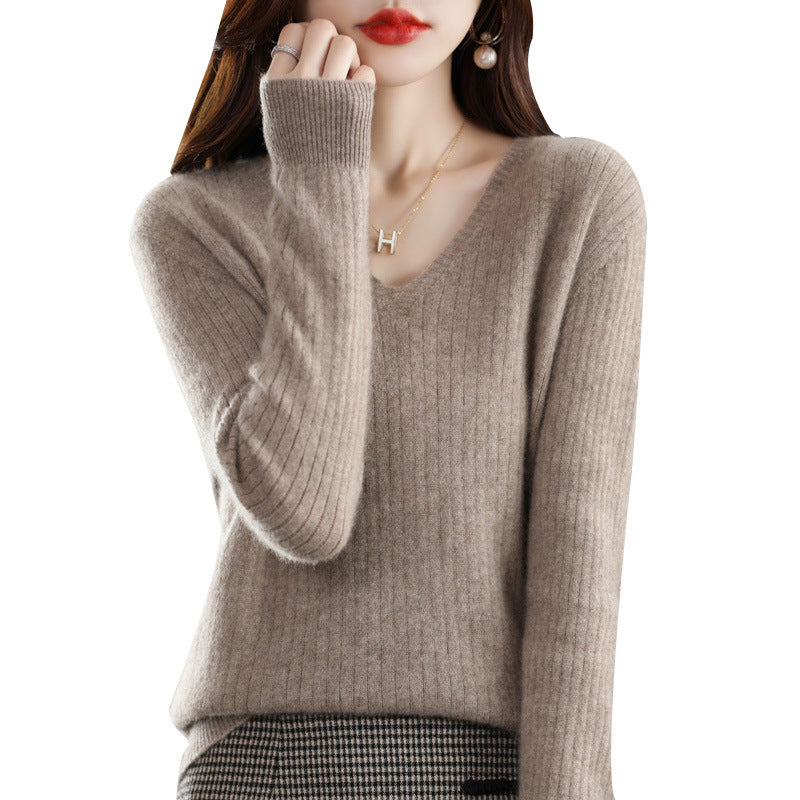 Women's Knitwear V-neck Pullover