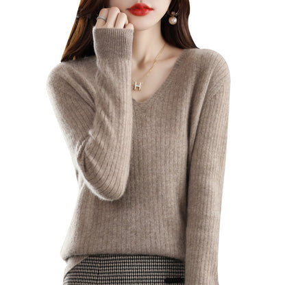 Women's Knitwear V-neck Pullover