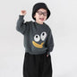 Cute Patterned Crew-neck Top For Boys