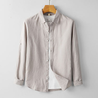 Men's Cotton Linen Long Sleeve Shirt