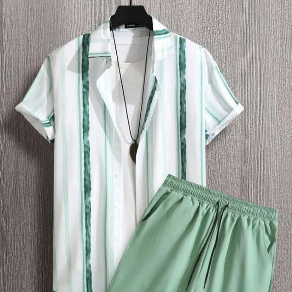 Short-Sleeve Hawaiian Outfit Set