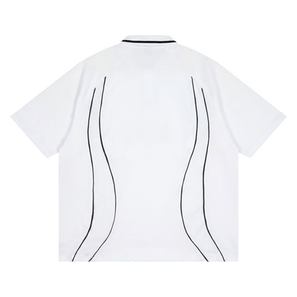 Waran Unisex Raglan Piping Polo Shirt
