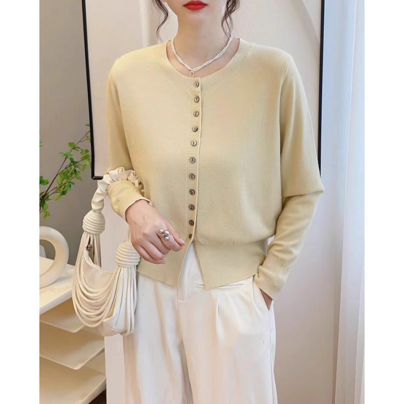 Knitted Sweater Small Cardigan Women