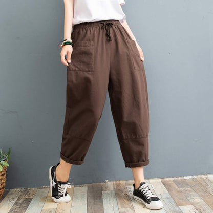 Womens Cropped Pants Printed