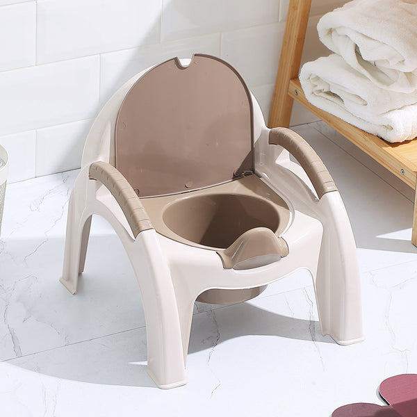 Children's Plastic Toilet with Backrest
