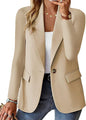 Women's Lapel Button Jacket - Casual Suit Blazer