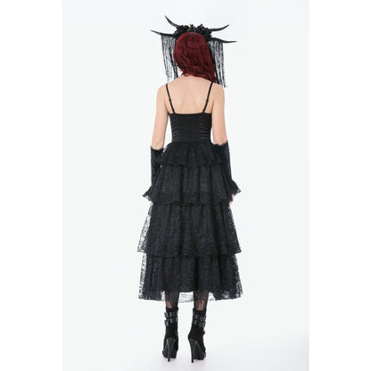 Robe gothique en satin et dentelle Dark in Love
