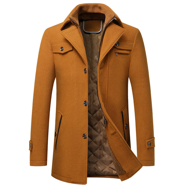 Manteau épais en laine pour homme