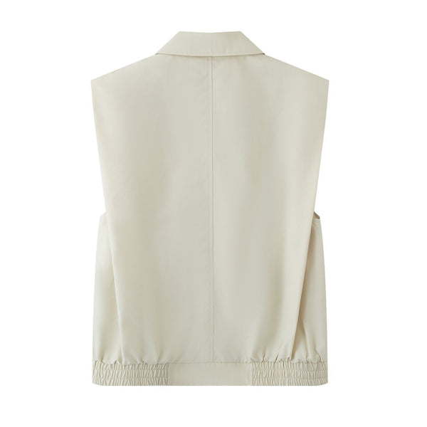 Women's Casual Sleeveless Vest Coat and shorts