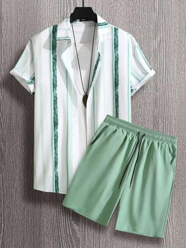 Short-Sleeve Hawaiian Outfit Set