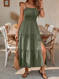 Strapless Layered Waist-Cinching Dress