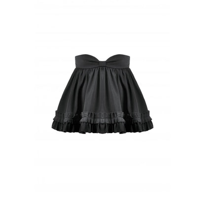 Dark in Love Lolita-Inspired Ruffled Mini Skirt in Black