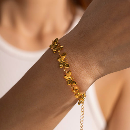 Cross Border SS Butterfly Bracelet