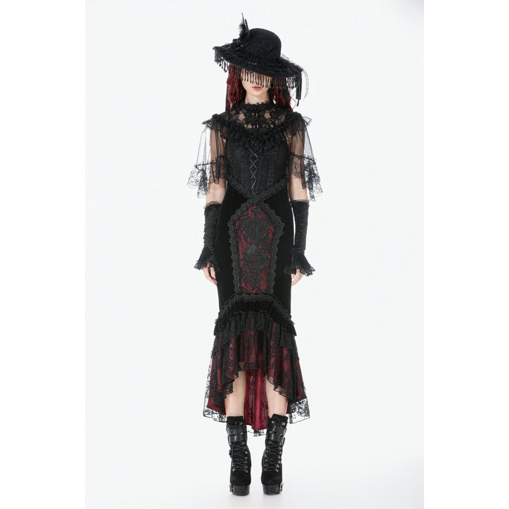 Dark in Love Morwenna Capelet Gothique Volants Dentelle