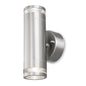 4lite Marinus GU10 Bi-Directional Outdoor Wall Light without PIR - Stainless Steel