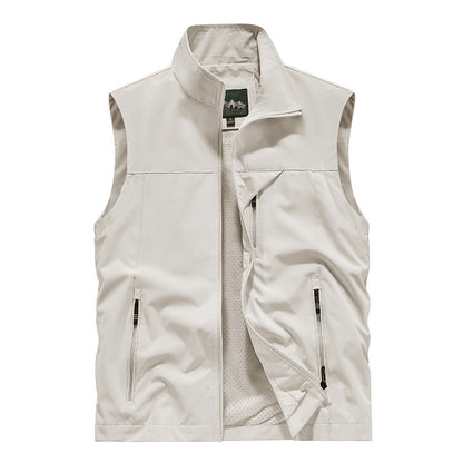 Mens Casual Stand CollarVest