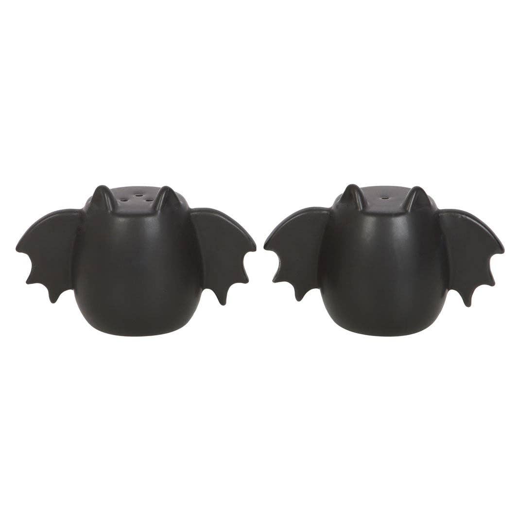 Gothic Bat Wing Halloween Salt and Pepper Shakers