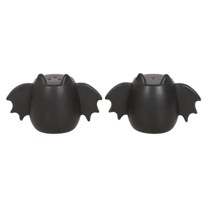 Gothic Bat Wing Halloween Salt and Pepper Shakers