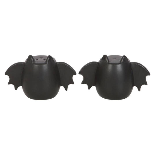 Gothic Bat Wing Halloween Salt and Pepper Shakers