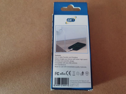 GK Telecom White USB-C to USB Cable - 1m