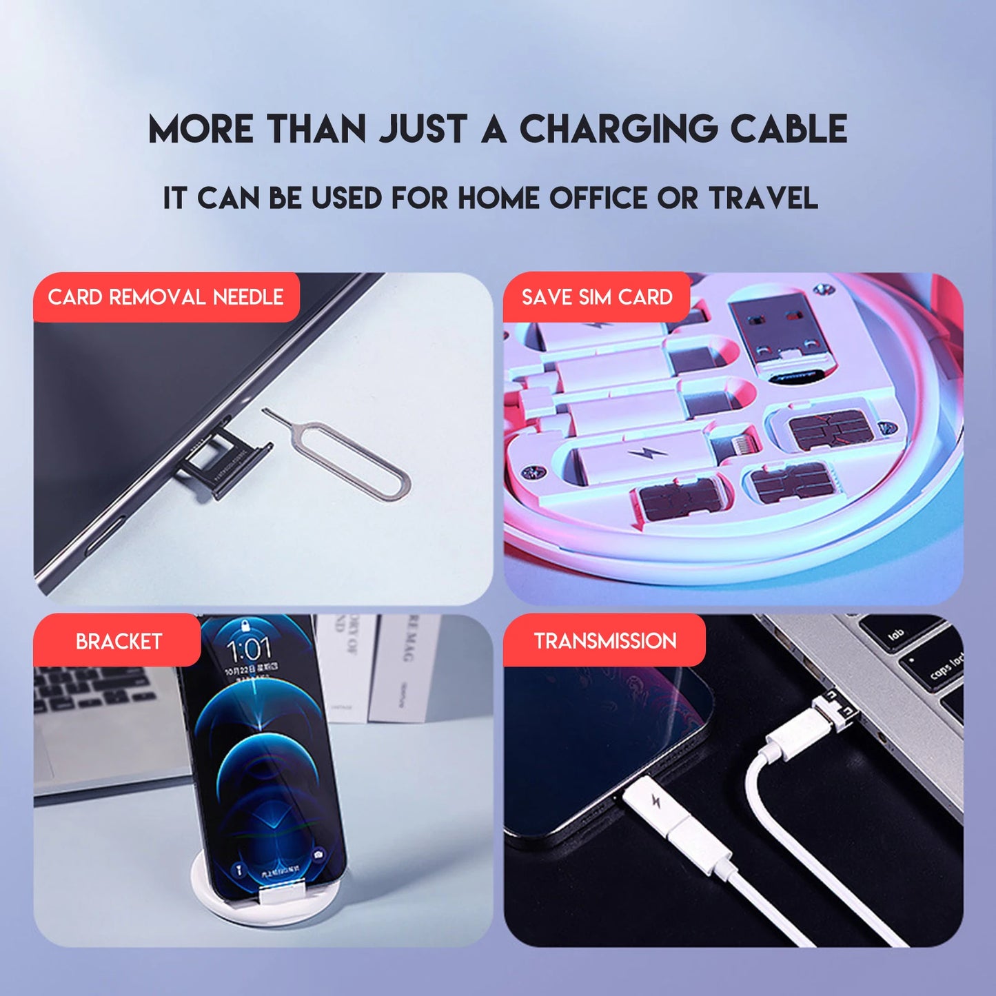 5-in-1 60W Fast Charging Cable Organiser Box