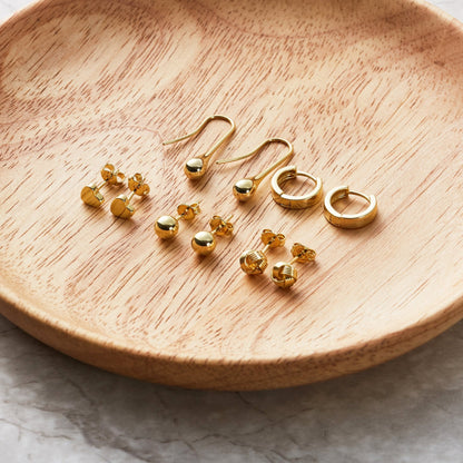 5 Pairs of Gold Plated Earrings