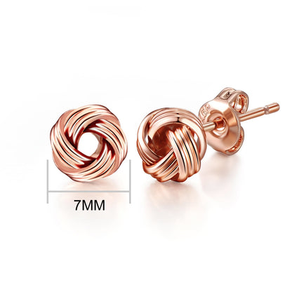 5 Pairs of Rose Gold Plated Earrings