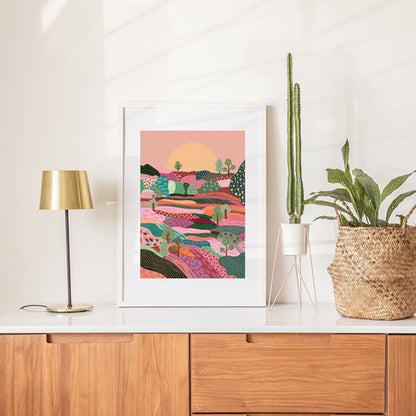 AUTUMN PATCHWORK MEADOW PRINT