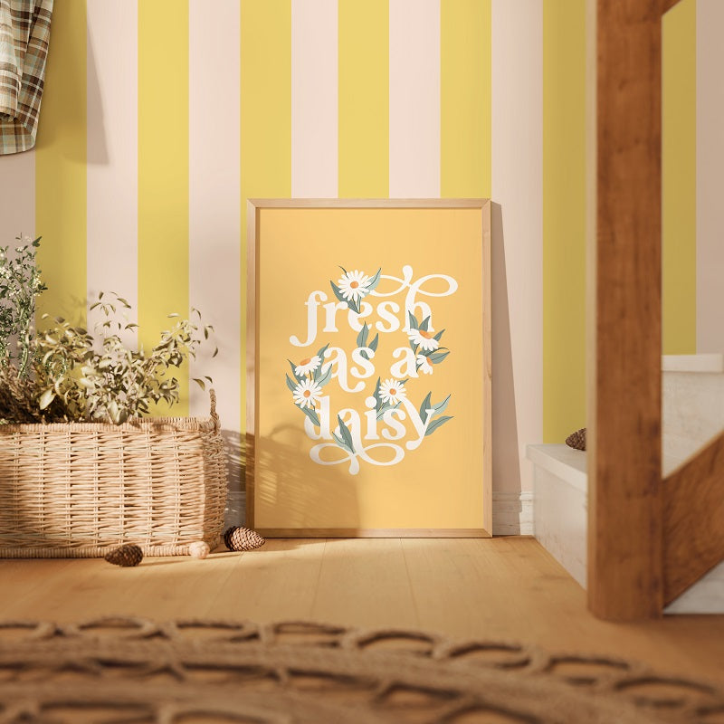 STATELY STRIPE BUTTERCREAM WALLPAPER